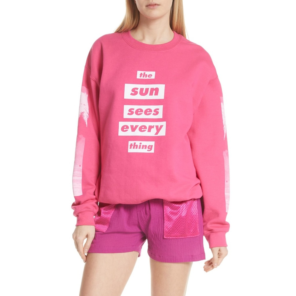 NWT Paradised Sun Sees Everything Sweatshirt Top